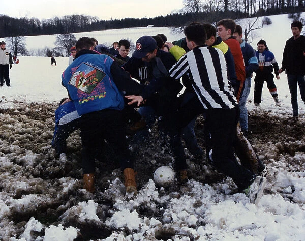 Alnwick Shrove Tuesday Football Match, Tuesday 12th February 1991