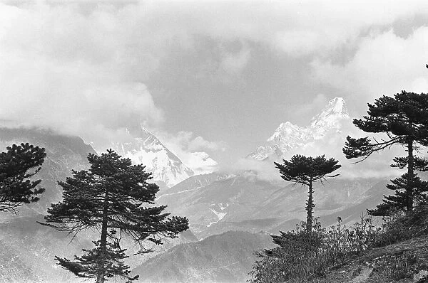 Ama Dablam in the Himalayas, Nepal March 1977