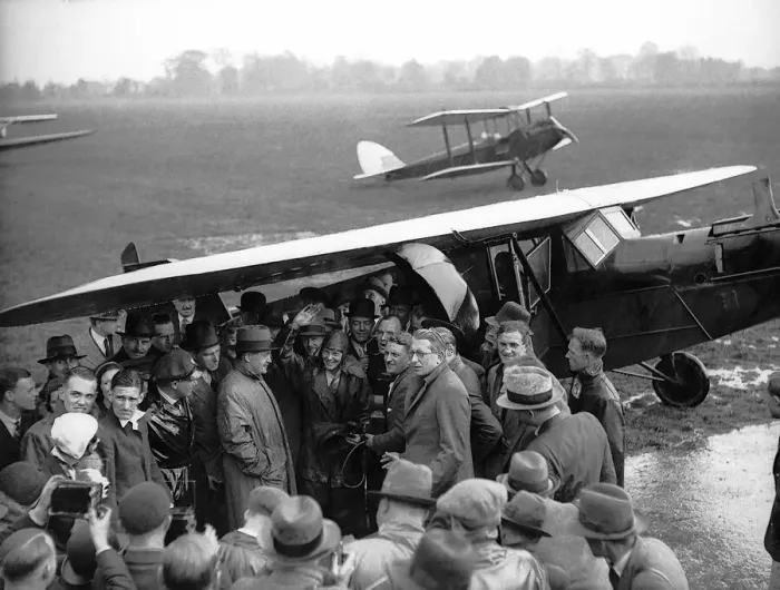 Framed Print : Amelia Earhart became the first women to complete a solo flight across the North Atlantic Framed Print : Amelia Earhart became the first women to complete a solo flight across the North Atlantic