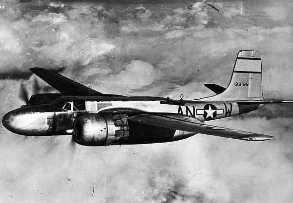 An American A-26 Invader bomber. Circa 1944