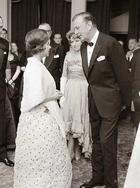 American actor Gary Cooper with HRH Princess Margaret October 1959