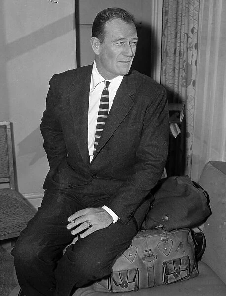 American actor John Wayne in London Febraury 1956