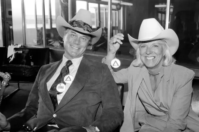 Framed Print : American actor Larry Hagman who plays J. R'Ewing in Dallas