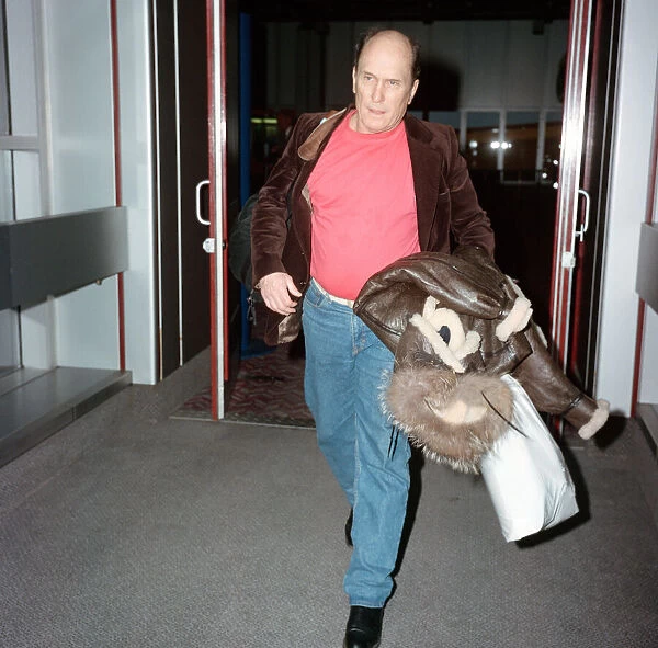 American actor Robert Duvall leaving Heathrow Airport for New York on Concorde