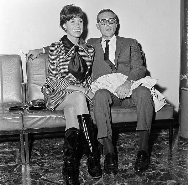 American actress Mary Tyler Moore, pictured at Heathrow with her husband Grant Tinker