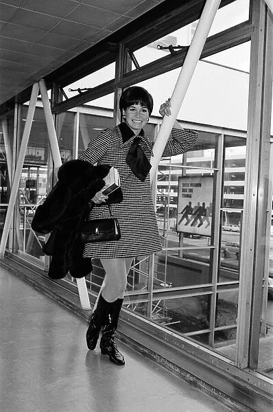 American actress, Mary Tyler Moore, pictured at Heathrow Airport