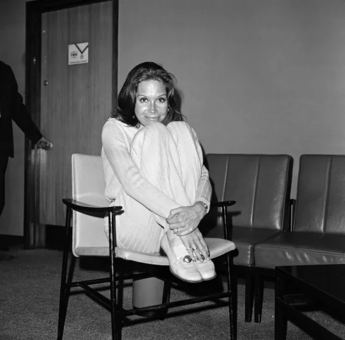 Framed Print : American Actress Mary Tyler Moore, at London Airport, on her way home to Los Angeles