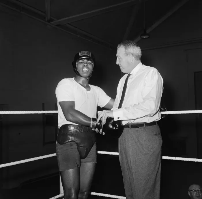 Framed Print : American boxer Cassius Clay Aka (Muhammad Ali) training for his non title bout against Framed Print : American boxer Cassius Clay Aka (Muhammad Ali) training for his non title bout against