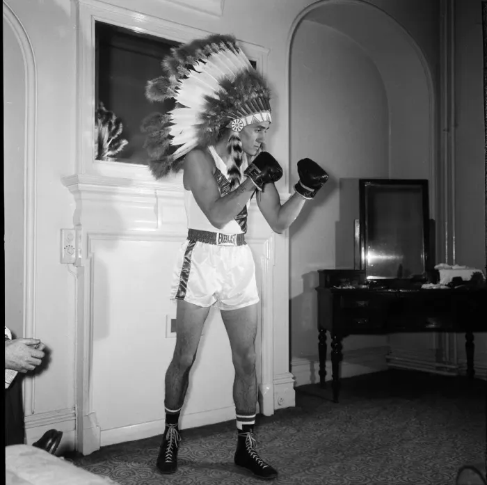 Framed Print : American boxer Jimmy Caldwell who is in London for the Amateur boxing match between