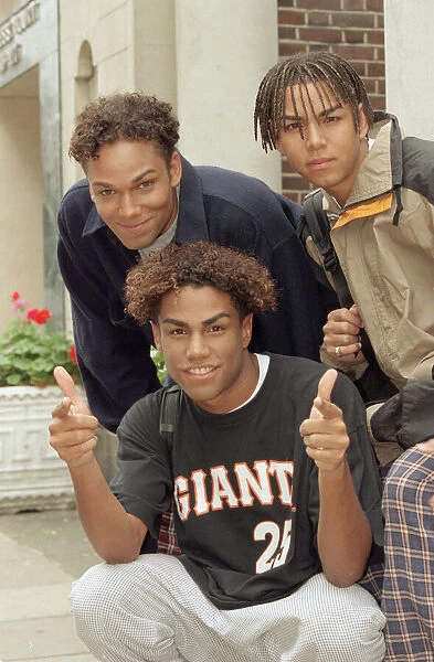 American boy band 3T pose for pictures in London. 9th September 1996