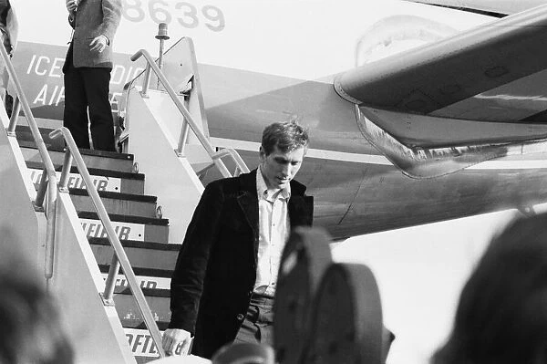 American chess player Bobby Fischer arrives iin Reykjavik