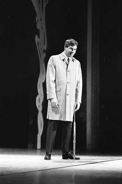 American comedian Jerry Lewis performs on stage during rehearsals for the Royal Variery