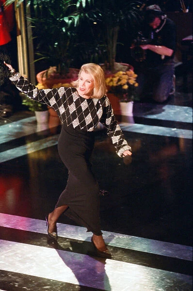 American Comedian Joan Rivers on stage, 7th June 1992
