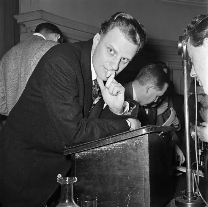 Framed Print : American evangelist Billy Graham at the Central Hall in Westminster
