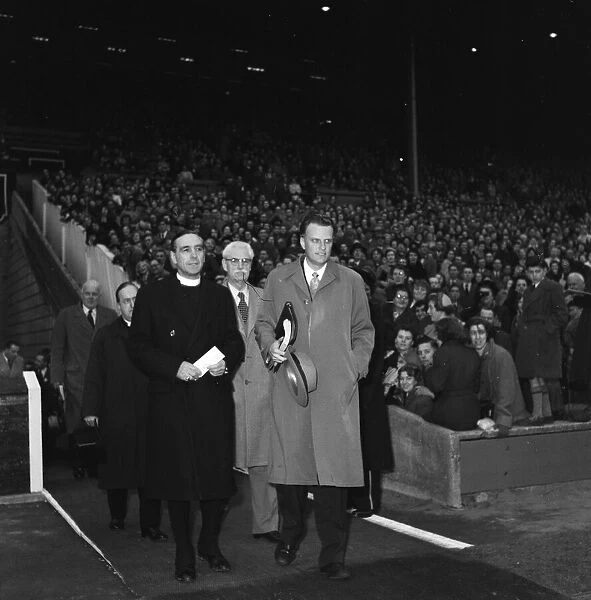 American evangelist Billy Graham at Wembley during his visit to London