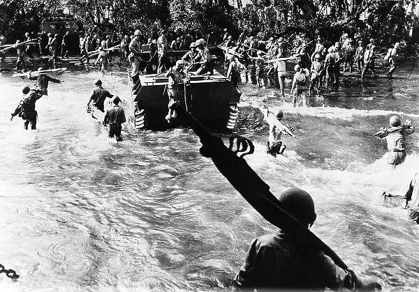 American Forces land on September 1944 a beach at Cape Gloucester New Britain