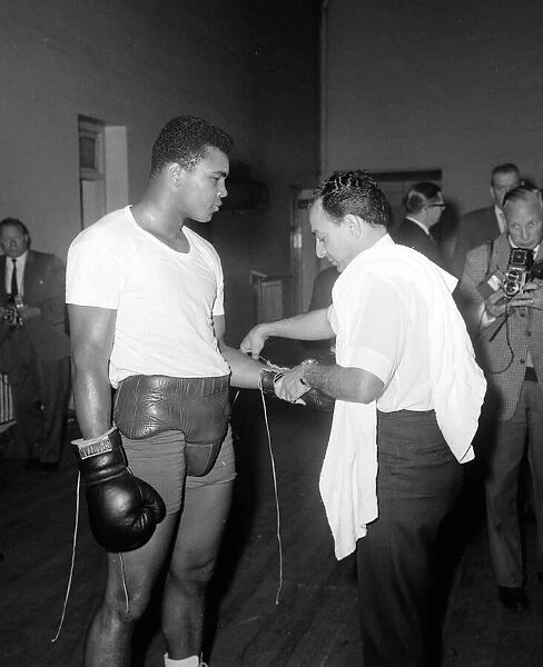 American heavyweight boxer Cassius Clay training ahead of his non-title heavyweight