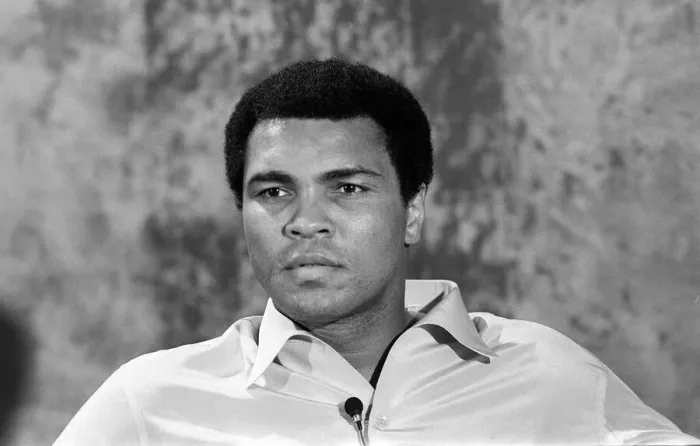 Framed Print : Former American heavyweight boxing champion Muhammad Ali looking in relaxed mood shortly