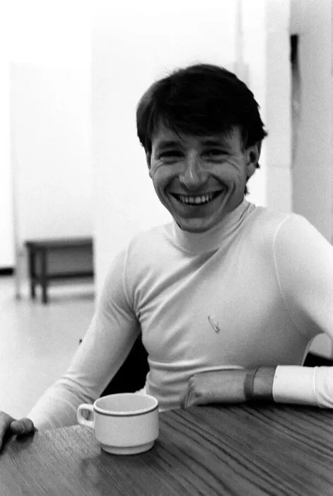 Framed Print : American jockey Steve Cauthen takes a break before racing at Kempton Park Framed Print : American jockey Steve Cauthen takes a break before racing at Kempton Park