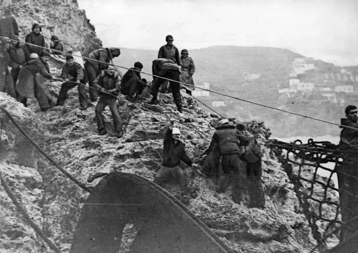 Framed Print : The American landing craft 349 conveying German prisoners from the Anzio bridgehead to Framed Print : The American landing craft 349 conveying German prisoners from the Anzio bridgehead to