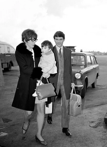 American pop Singer Gene Pitney arriving at London Airport with his wife Lynne