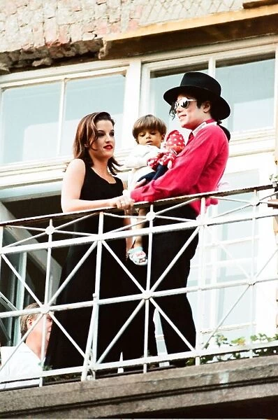 American pop singer Michael Jackson with his new bride Lisa-Marie Presley