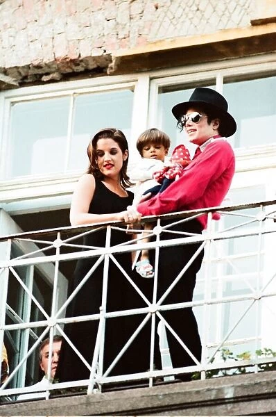 American pop singer Michael Jackson with his new bride Lisa-Marie Presley