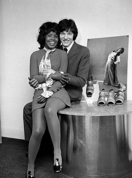 American Pop singer P. P. Arnold with her manager Jim Morrison to whom she is engaged to