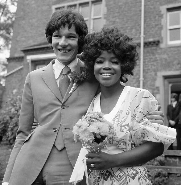 American Pop singer P. P. Arnold with her new husband manager Jim Morrison on their