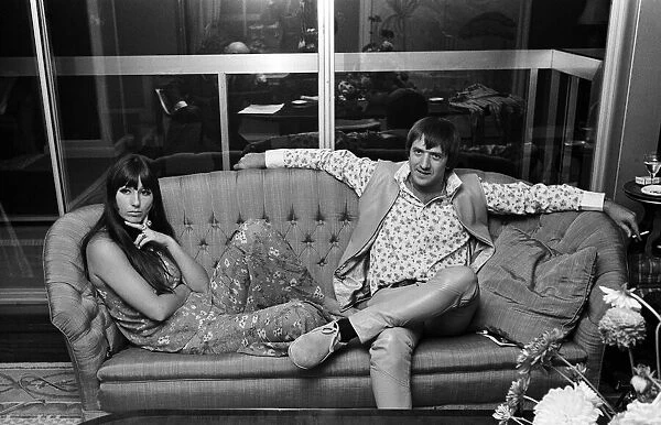 American pop singers Sonny and Cher, pictured in the Royal Suite of the Royal Garden
