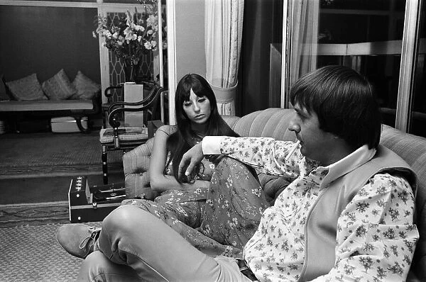 American pop singers Sonny and Cher, pictured in the Royal Suite of the Royal Garden