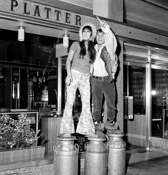 American pop singers Sonny and Cher in London August 1965