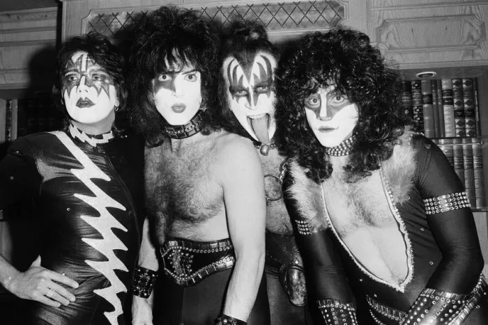 Framed Print : American rock group Kiss whose new album Creatures of the Night Framed Print : American rock group Kiss whose new album Creatures of the Night