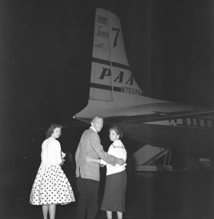 Framed Print : American rock and roll singer Jerry Lee Lewis with his thirteen year old wife Myra (right
