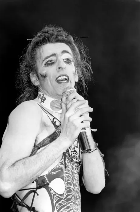 Framed Print : American rock singer Alice Cooper performing in concert at the Hammersmith Odeon during Framed Print : American rock singer Alice Cooper performing in concert at the Hammersmith Odeon during