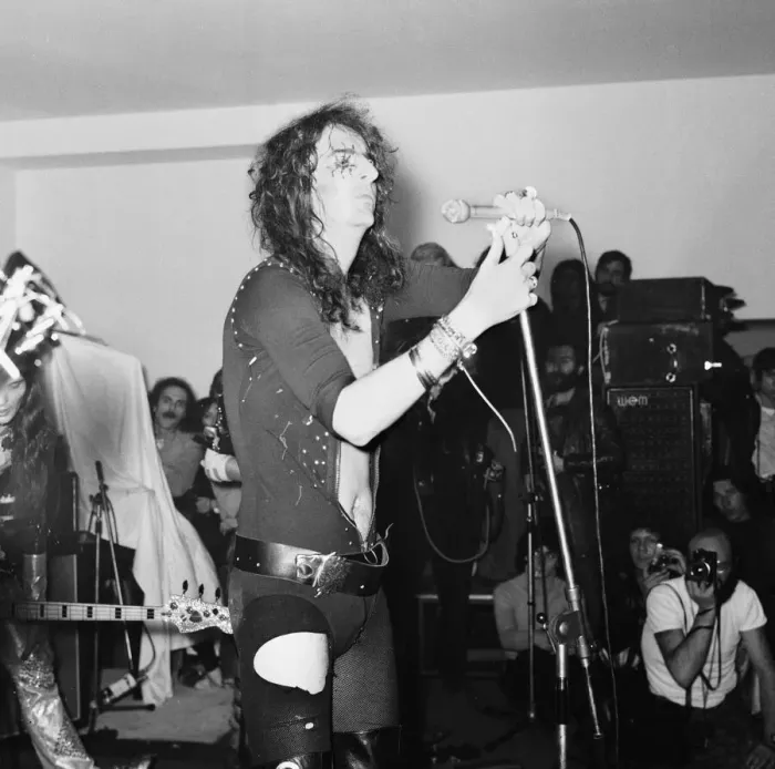 Framed Print : American rock singer Alice Cooper performing on stage during a concert on his Love It To Framed Print : American rock singer Alice Cooper performing on stage during a concert on his Love It To