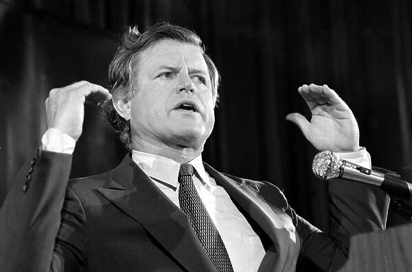American senator Edward Kennedy during the Democratic party National Convention in New