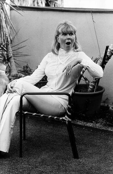 American singer and actress Doris Day at her home in Beverly Hills, Los Angeles