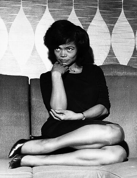 American Singer and actress Eartha Kitt back in London for a season at the Talk Of The