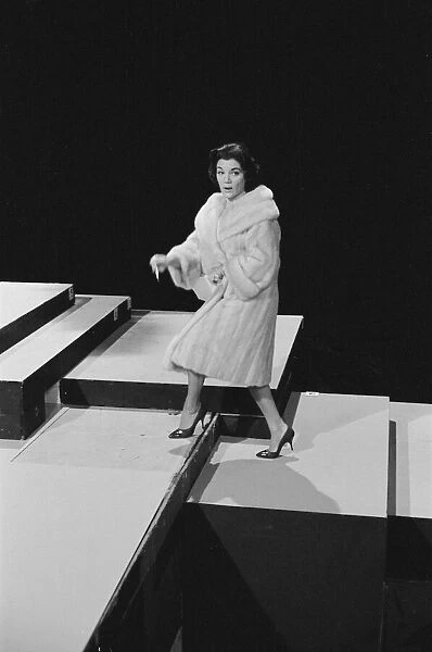 American singer Connie Francis pictured during rehearsals at the ATV television studios