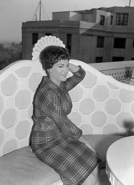 American singer Connie Francis pictured at her hotel shorlty after her arrival in the UK