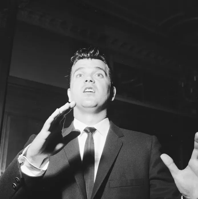 Framed Print : American singer Conway Twitty pictured upon his arrival in London. 6th May 1959 Framed Print : American singer Conway Twitty pictured upon his arrival in London. 6th May 1959