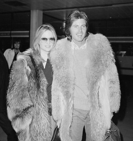 American singer and film actor Rick Nelson accompanied by his wife Kristin