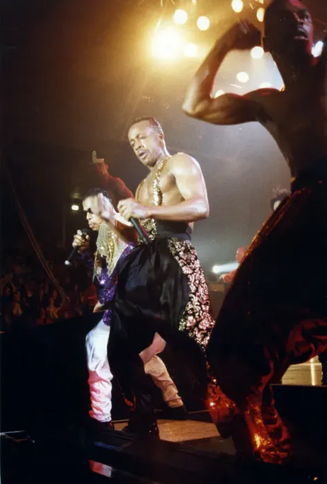 Framed Print : American singer MC Hammer performs in concert at the Whitley Bay Ice Rink, Tyne and Wear
