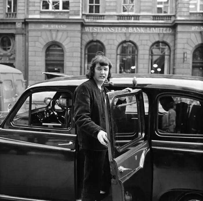 Framed Print : American singer P. J. Proby pictured outside the law courts after his visit to the high Framed Print : American singer P. J. Proby pictured outside the law courts after his visit to the high