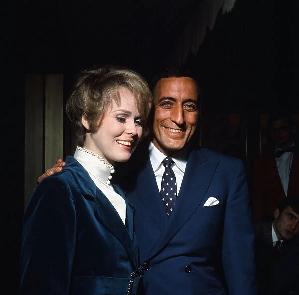 American singer Tony Bennett with Sandi Grant, who he plans to marry. 7th March 1968