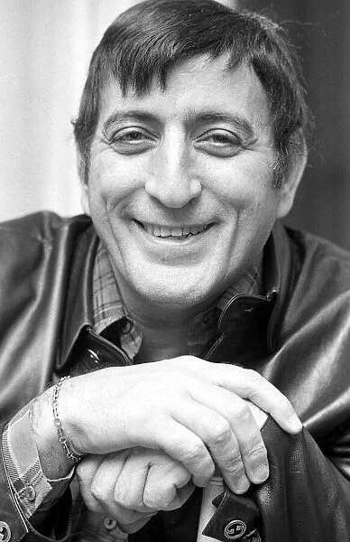 American singer Tony Bennett seen here relaxing in his hotel suite in London March 1973