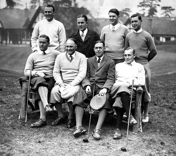 American Walker Cup team - May 1930 G. Voight, Don Moe, R Jones, R. R. Mackenzie, G
