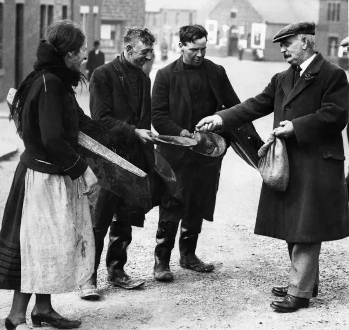 Framed Print : The ancient custom of Beating the bounds and collecting cash along the way in Newbiggin Framed Print : The ancient custom of Beating the bounds and collecting cash along the way in Newbiggin