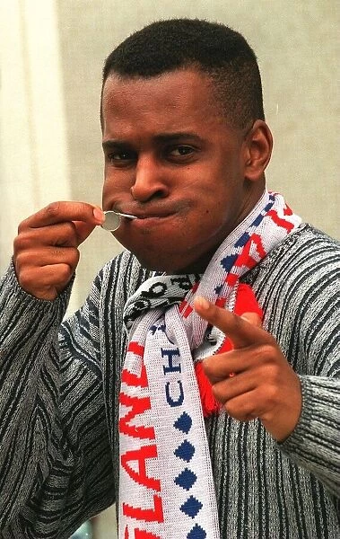 Andi Peters TV Presenter blows the whistle for England